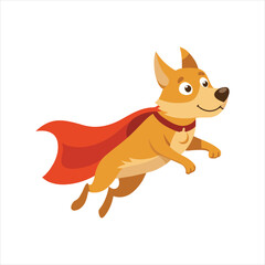 Flying Dog Superhero Mascot Vector Artwork