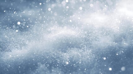 Obraz premium Gentle Snowfall on a Misty Winter Morning With Soft Bokeh Lights and Sparkling Particles in the Air