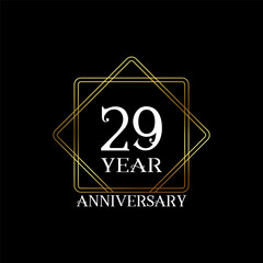 29 year anniversary wedding celebration design text vector illustration.