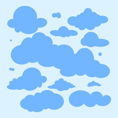 Print, Soft Minimal, Cloud Vector Illustration cute cloud, soft pastel clouds minimal clouds , aesthetic sky
hand-drawn clouds, vector clouds set, print cloud