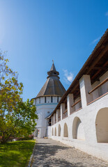 Red Gate Tower, on the territory of the historical and architectural complex of the Astrakhan Kremlin on a sunny summer day, Astrakhan, Russia