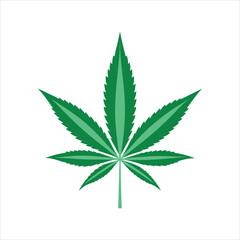 Marijuana Cannabis Hemp Leaf Icon Vector Illustration
