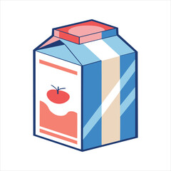 Milk Carton Packaging Vector Design Illustration