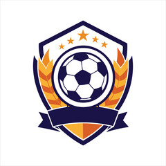 Obraz premium Modern Football Coaching Center Logo Template