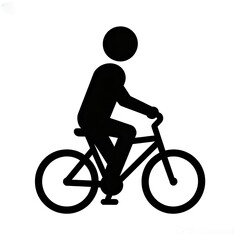 Obraz premium cyclist silhouette vector, ai image 
