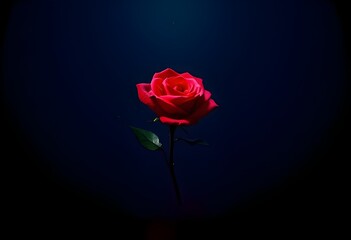 red rose on black background