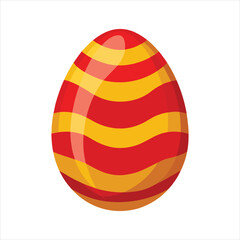 Red Gold Easter Egg Vector Illustration Design