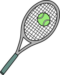 tennis racket and ball illustration