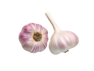 Garlic bulb composition isolated on white
