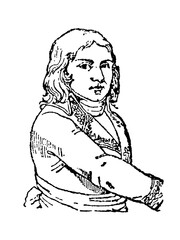 Jean-Etienne Vachier Championnet, 1762 - 1800, French Army officer who led a Republican French division in several important battles of the French Revolutionary Wars, old vintage illustration, 1897
