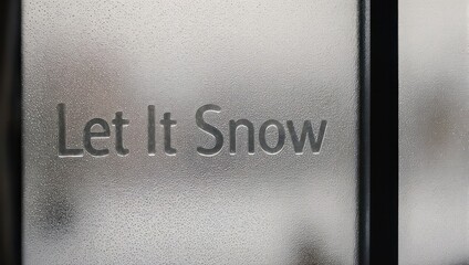 Let It Snow - A Winter Window Scene.