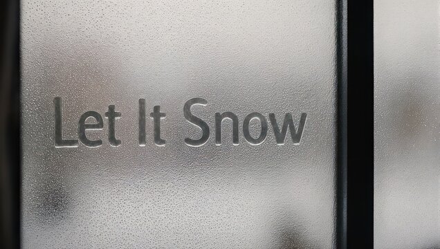 Let It Snow - A Winter Window Scene.