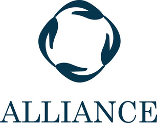 Alliance hands group logo design