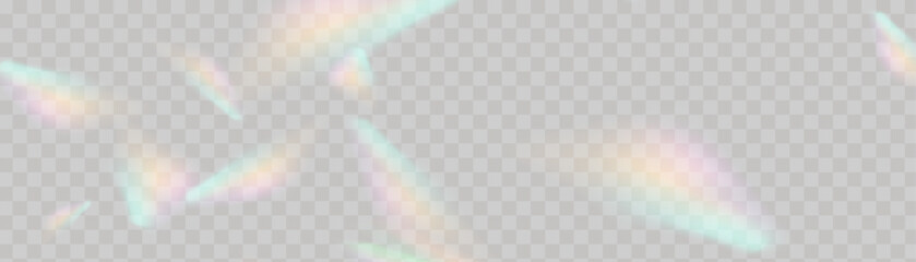 Iridescent light overlay with diamond glare streaks and colorful confetti leaks.