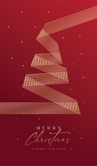 Happy New Year and Christmas tree