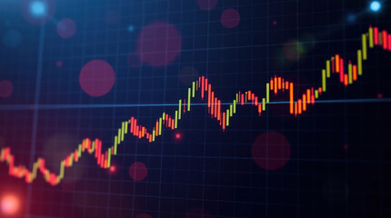 Night‑Mode Stock Trend Graph