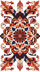 Ornate floral pattern with transparent background