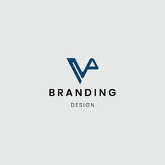 company letter vp logo design