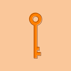 Vector illustration of a key