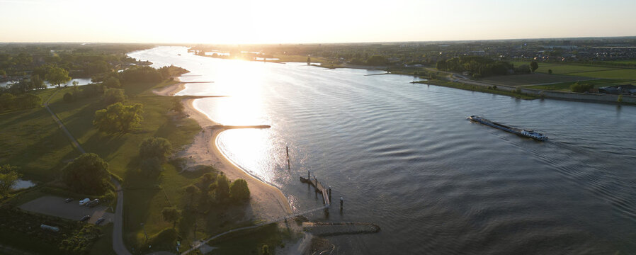 Aerial view of Loevestein Castle, Zaltbommel, The Netherlands