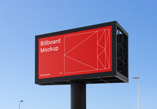 Billboard in Metal Construction Mockup