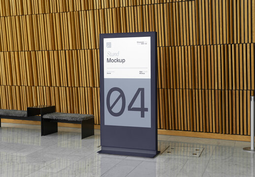 Big Vertical Stand PSD Mockup
