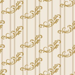 Elegant Gold Valentines Print Saemless Repeat