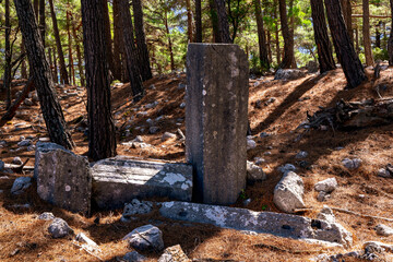 Obraz premium Kitanaura (Ancient Greek: Κιτάναυρα) (or Kithanaura) was an ancient city in Lycia. Its ruins are located near Saraycik, a small village in the Kumluca district of Antalya Province, Turkey.