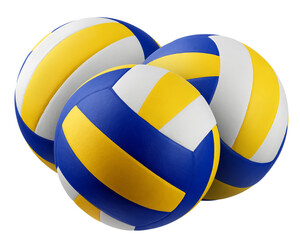 Volleyball ball isolated on white background, full depth of field