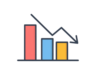 business graph with arrow