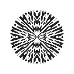 Obraz premium Black and White Abstract Geometric Fireworks Pattern Vector