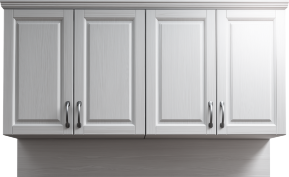 White wooden kitchen wall cabinet