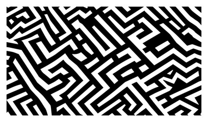 Abstract labyrinth pattern, intricate geometric maze background, seamless bold texture