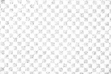 Subtle halftone grid texture with repeating diagonal dot clusters on transparent background. Light monochrome pattern with grunge details.