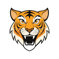 Tiger head vector illustration mascot cartoon art