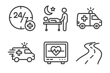 Emergency medical services: ambulance, patient care, monitoring, 24/7 support