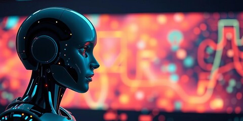 AI interface displaying empathetic response to user input, future, support