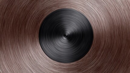 Unique circular design showcasing smooth metallic texture and pattern