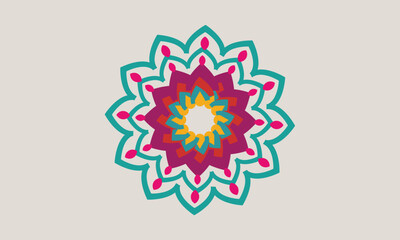 Creative modern and colorful mandala design.