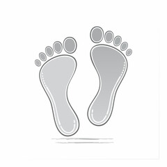 footprint on white