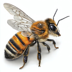bee on white background