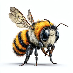 bee on white background