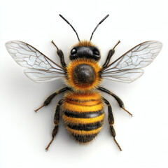 bee on white background