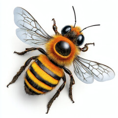 bee on white background