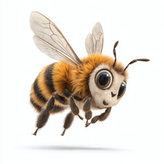 bee on white background