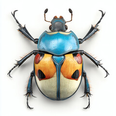 ladybug on white background