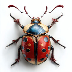 ladybug on white background