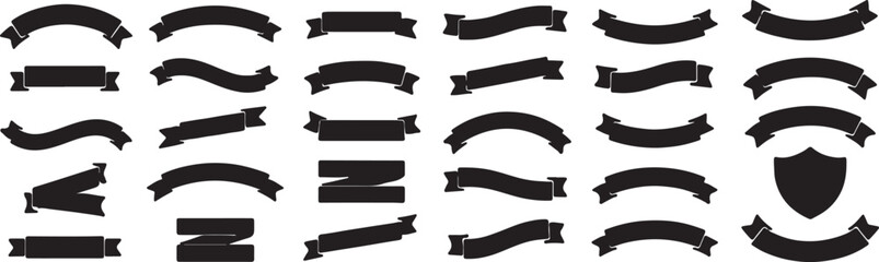 Decorative ribbon vector graphics collection