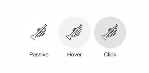 trumpet music icon sign vector