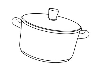 Black-and-white boiling pot kitchenware equipment